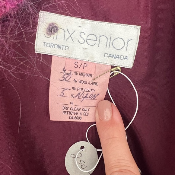 Jinx Senior Plum Knit Vintage Cardigan Sweater -size small - Picture 4 of 4